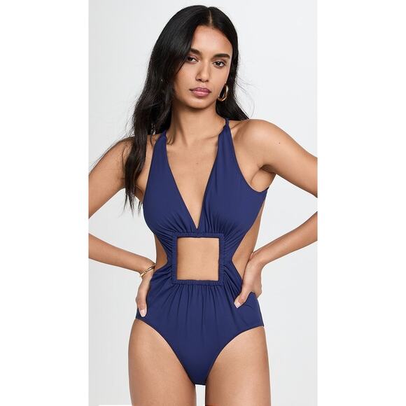 Staud Liberty One-Piece Swimwear in Navy NWT S - Picture 1 of 7
